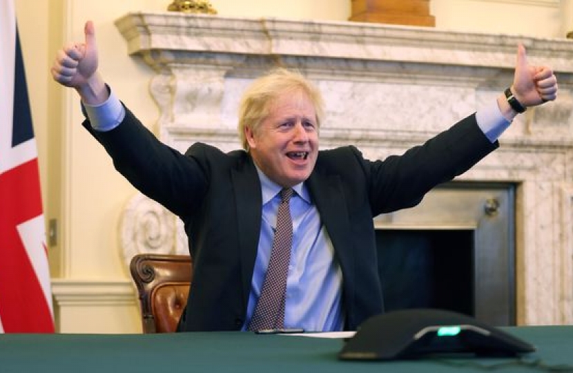 Boris welcomes the UK trade deal with the EU